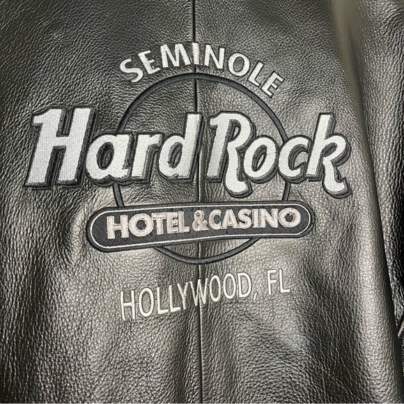 Hard Rock Cafe Black Leather Jacket - Picture 3 of 9